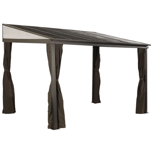 Sojag 500-9165470 10 x 12 ft. Portland No. 53 Wall Gazebo Steel Roof