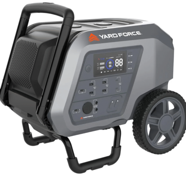 Yard Force Portable Power Station 2400-Watt Continuous 4800-Watt Peak, Bluetooth speaker, WIFI connection, Wireless Charging, RV 30A plug, LED light