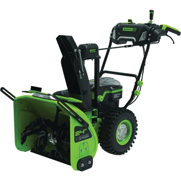 Cordless Battery Two-Stage Snow Blower, 24-in Clearing Width, Dual Battery Kit Included