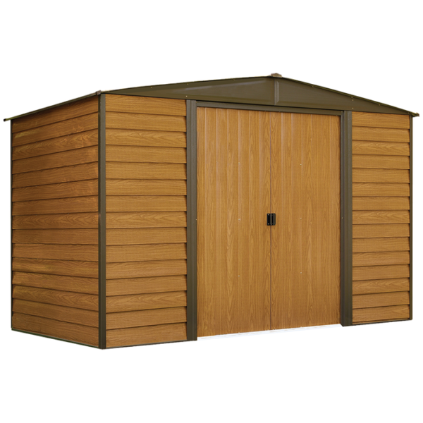 10×8 Steel Outdoor Storage Shed with Sliding Double Doors