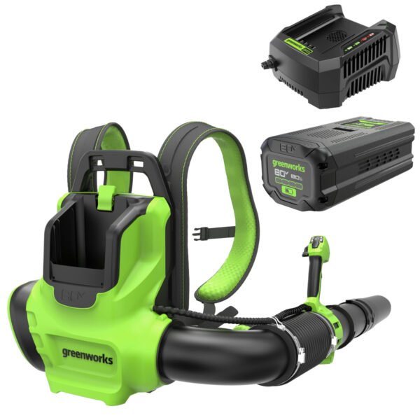 80V 750 CFM Cordless Backpack Leaf Blower Kit with 8.0Ah Battery & 6A Charger