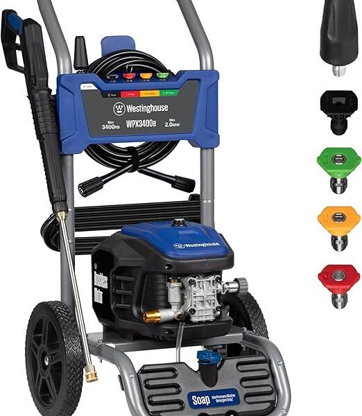 Electric Pressure Washer, 3400 PSI, 2.0 GPM, Brushless Motor