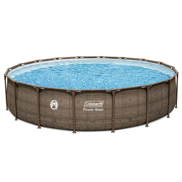 Coleman Power Steel 18 ft. x 48 in. Round Metal Frame Above Ground Pool Set